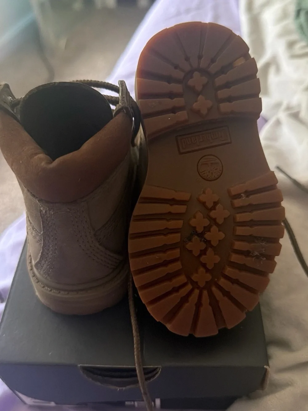 Timberland Kids Brown Lace-Up Booties(TD)